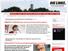 Tablet Screenshot of dielinke-bielefeld.de